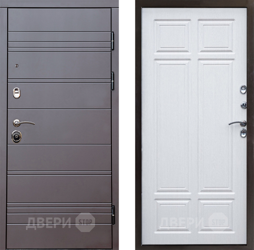 Входная металлическая Дверь Престиж Линия Браун Премиум Лиственница белая в Лыткарино