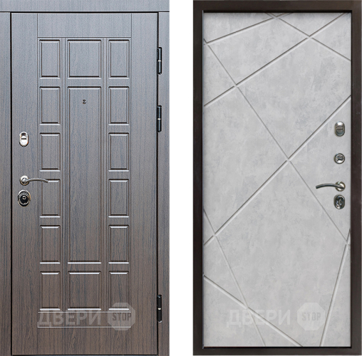 Входная металлическая Дверь Престиж Престиж Лучи Бетон светлый в Лыткарино