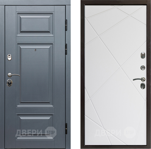 Входная металлическая Дверь Престиж Премиум Лучи Бетон белый в Лыткарино