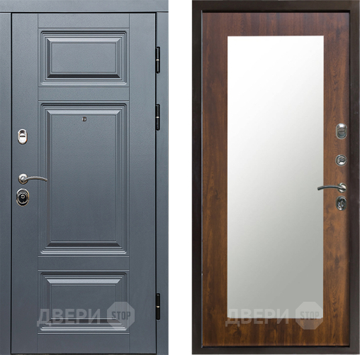 Входная металлическая Дверь Престиж Премиум Зеркло Пастораль Дуб в Лыткарино