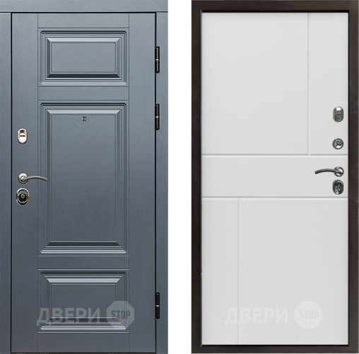Входная металлическая Дверь Престиж Премиум Горизонт Бетон белый в Лыткарино