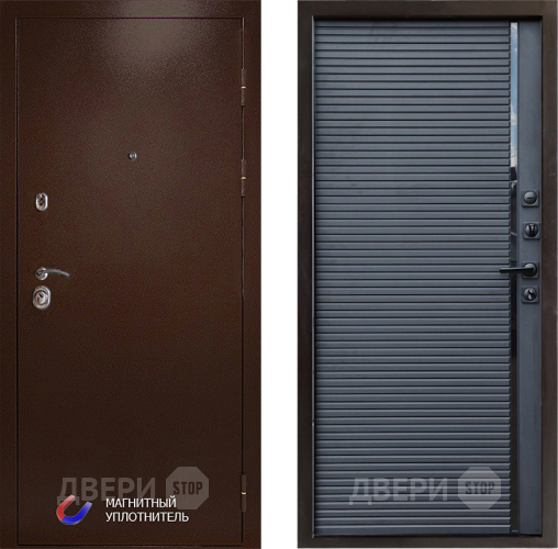 Входная металлическая Дверь Престиж Медь Porte Черный кварц в Лыткарино