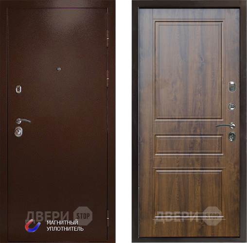 Входная металлическая Дверь Престиж Медь Классика Дуб в Лыткарино