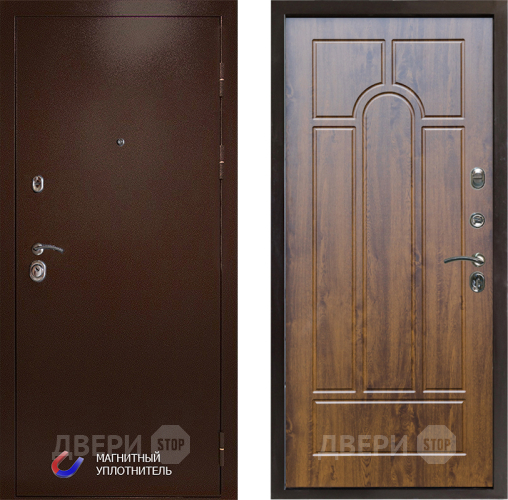 Входная металлическая Дверь Престиж Медь Арка Дуб в Лыткарино