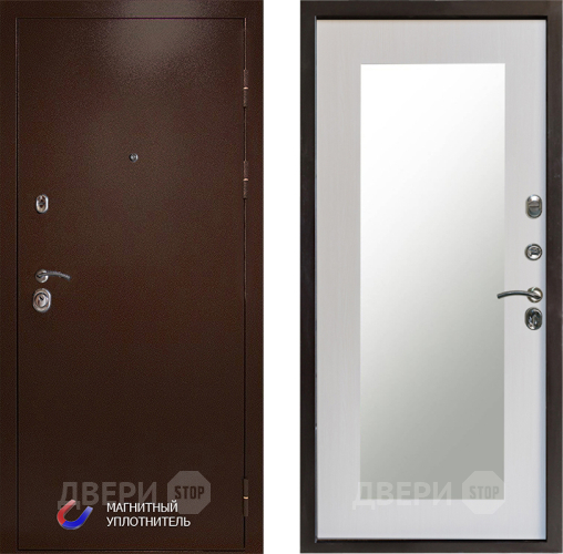 Дверь Престиж Медь Зеркло Пастораль Лиственница белая в Лыткарино