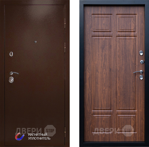 Входная металлическая Дверь Престиж Медь Премиум Орех темный в Лыткарино