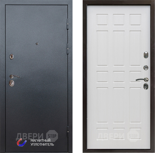 Входная металлическая Дверь Престиж Графит Спарта Лиственница белая в Лыткарино