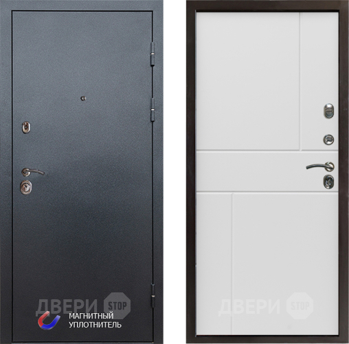 Входная металлическая Дверь Престиж Графит Горизонт Бетон белый в Лыткарино