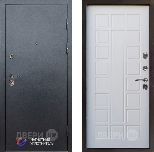 Входная металлическая Дверь Престиж Графит Престиж Белое дерево в Лыткарино