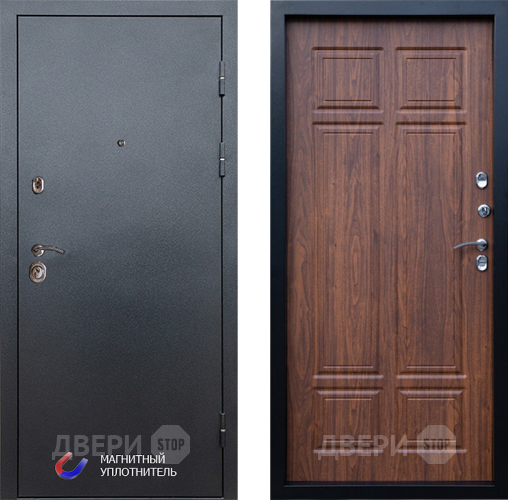 Входная металлическая Дверь Престиж Графит Премиум Орех темный в Лыткарино
