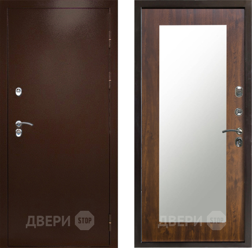 Дверь Престиж TERMO с терморазрывом Снегирь Медь Зеркало пастораль Дуб в Лыткарино