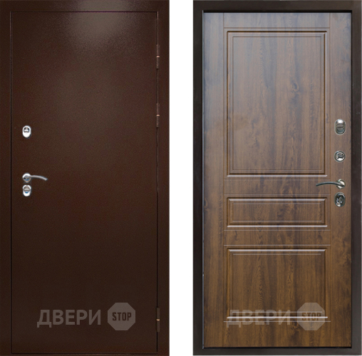 Входная металлическая Дверь Престиж TERMO с терморазрывом Снегирь Медь Классика Дуб в Лыткарино