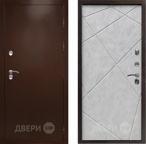 Входная металлическая Дверь Престиж TERMO с терморазрывом Снегирь Медь Лучи Бетон светлый в Лыткарино