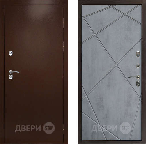 Дверь Престиж TERMO с терморазрывом Снегирь Медь Лучи Бетон темный в Лыткарино