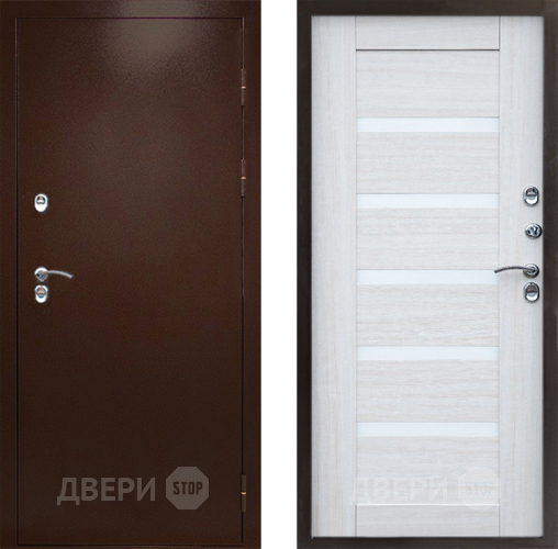 Входная металлическая Дверь Престиж TERMO с терморазрывом Снегирь Медь Царга Лиственница белая в Лыткарино