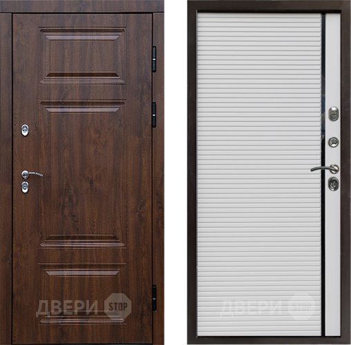 Входная металлическая Дверь Престиж TERMO с терморазрывом Премиум Орех Porte Белый в Лыткарино