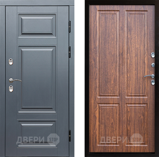 Входная металлическая Дверь Престиж TERMO с терморазрывом Премиум Грэй Премиум Орех светлый в Лыткарино
