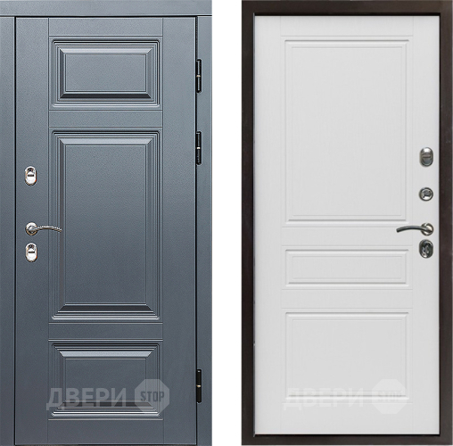 Входная металлическая Дверь Престиж TERMO с терморазрывом Премиум Грэй Классика Лиственница белая в Лыткарино