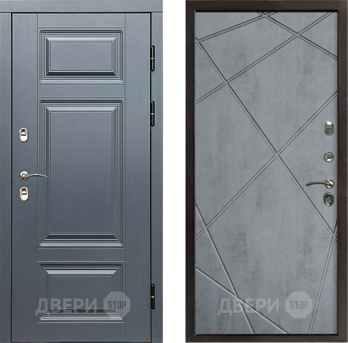 Дверь Престиж TERMO с терморазрывом Премиум Грэй Лучи Бетон темный в Лыткарино