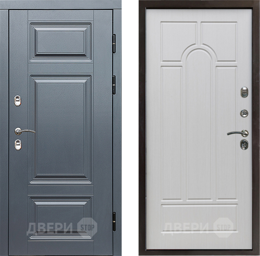 Входная металлическая Дверь Престиж TERMO с терморазрывом Премиум Грэй Арка Лиственница белая в Лыткарино