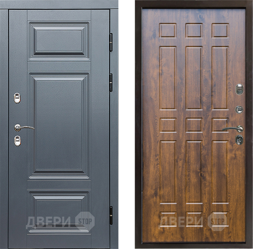 Входная металлическая Дверь Престиж TERMO с терморазрывом Премиум Грэй Спарта Дуб в Лыткарино