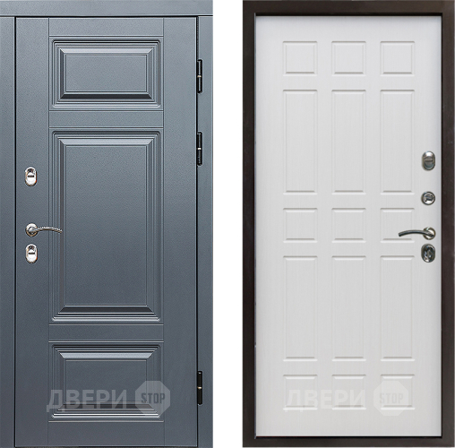 Входная металлическая Дверь Престиж TERMO с терморазрывом Премиум Грэй Спарта Лиственница белая в Лыткарино