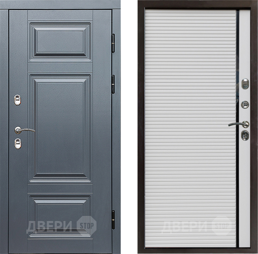 Входная металлическая Дверь Престиж TERMO с терморазрывом Премиум Грэй Porte Белый в Лыткарино