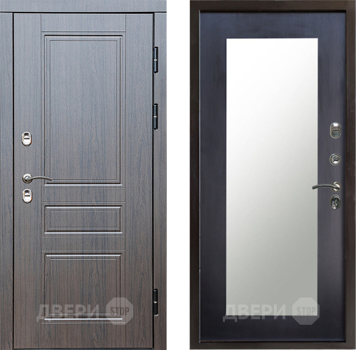 Входная металлическая Дверь Престиж TERMO с терморазрывом Классика Зеркало пастораль Венге в Лыткарино