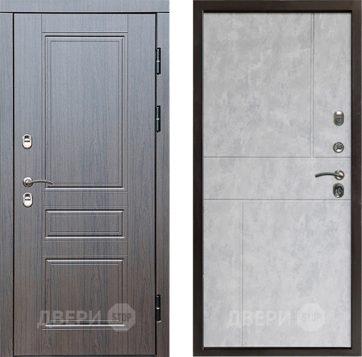 Входная металлическая Дверь Престиж TERMO с терморазрывом Классика Горизонт Бетон светлый в Лыткарино
