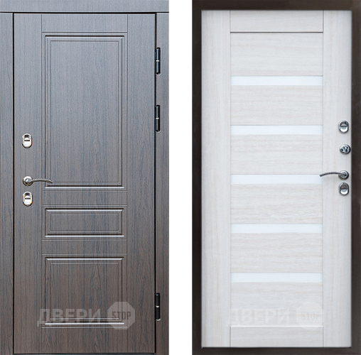 Входная металлическая Дверь Престиж TERMO с терморазрывом Классика Царга Лиственница белая в Лыткарино