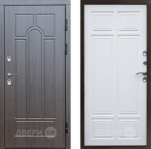 Входная металлическая Дверь Престиж TERMO с терморазрывом Арка Премиум Лиственница белая в Лыткарино