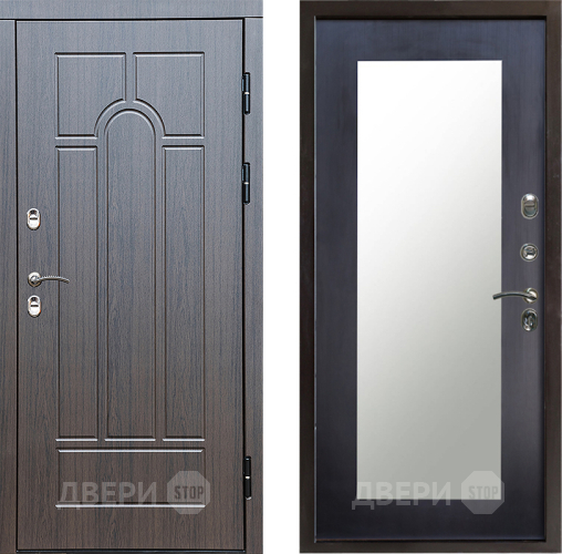 Дверь Престиж TERMO с терморазрывом Арка Зеркало пастораль Венге в Лыткарино