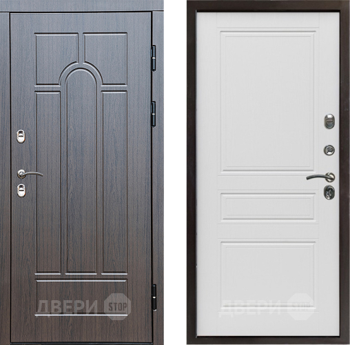 Входная металлическая Дверь Престиж TERMO с терморазрывом Арка Классика Лиственница белая в Лыткарино