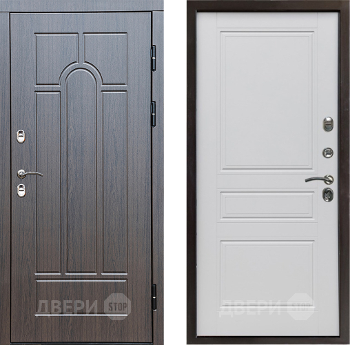 Входная металлическая Дверь Престиж TERMO с терморазрывом Арка Классика Белый матовый в Лыткарино