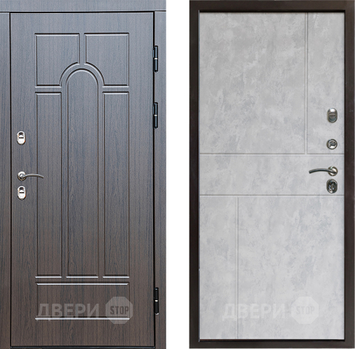 Входная металлическая Дверь Престиж TERMO с терморазрывом Арка Горизонт Бетон светлый в Лыткарино