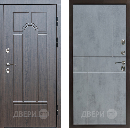 Дверь Престиж TERMO с терморазрывом Арка Горизонт Бетон темный в Лыткарино