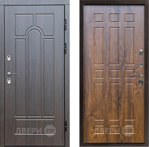 Входная металлическая Дверь Престиж TERMO с терморазрывом Арка Спарта Дуб в Лыткарино