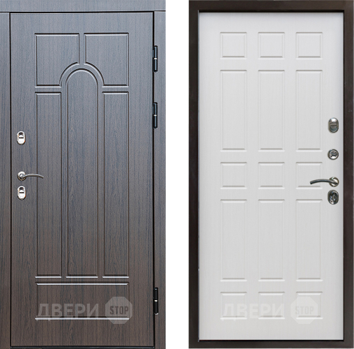 Входная металлическая Дверь Престиж TERMO с терморазрывом Арка Спарта Лиственница белая в Лыткарино