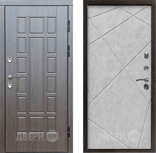 Входная металлическая Дверь Престиж TERMO с терморазрывом Престиж Лучи Бетон светлый в Лыткарино