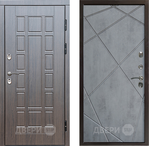 Входная металлическая Дверь Престиж TERMO с терморазрывом Престиж Лучи Бетон темный в Лыткарино