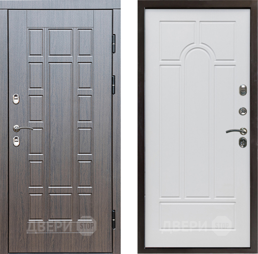 Входная металлическая Дверь Престиж TERMO с терморазрывом Престиж Арка Белое дерево в Лыткарино