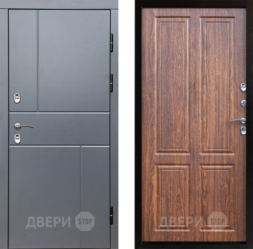 Входная металлическая Дверь Престиж TERMO с терморазрывом Горизонт Грэй Премиум Орех светлый в Лыткарино