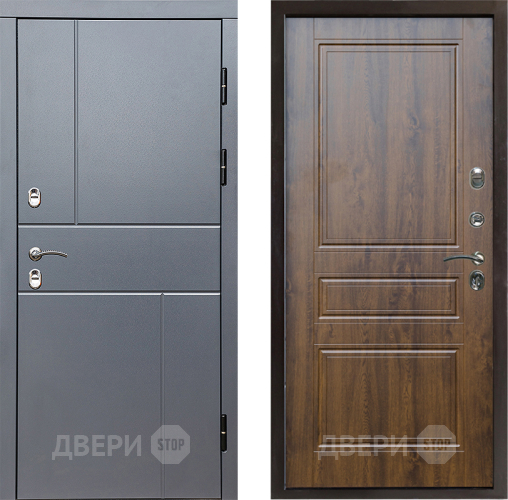 Входная металлическая Дверь Престиж TERMO с терморазрывом Горизонт Грэй Классика Дуб в Лыткарино