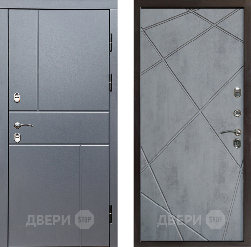 Входная металлическая Дверь Престиж TERMO с терморазрывом Горизонт Грэй Лучи Бетон темный в Лыткарино