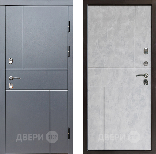 Входная металлическая Дверь Престиж TERMO с терморазрывом Горизонт Грэй Горизонт Бетон светлый в Лыткарино
