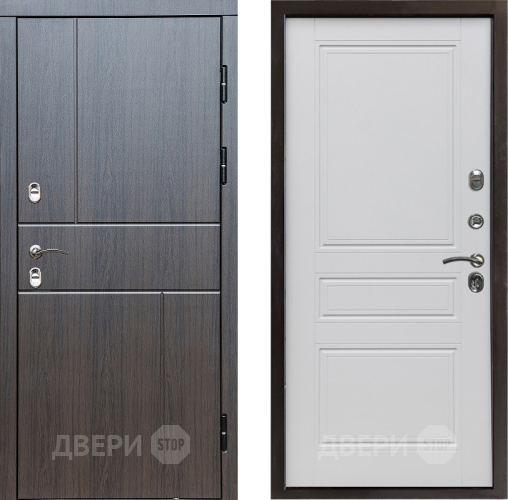 Входная металлическая Дверь Престиж TERMO с терморазрывом Горизонт Венге Классика Белый матовый в Лыткарино