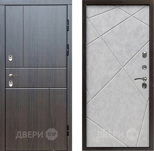 Входная металлическая Дверь Престиж TERMO с терморазрывом Горизонт Венге Лучи Бетон светлый в Лыткарино
