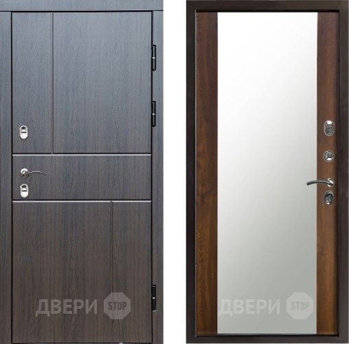 Входная металлическая Дверь Престиж TERMO с терморазрывом Горизонт Венге Зеркало Дуб в Лыткарино