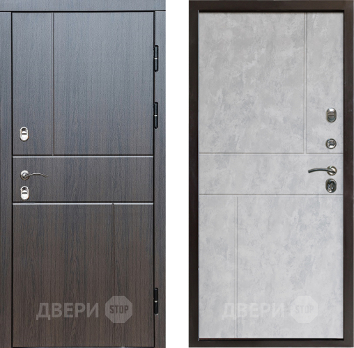 Входная металлическая Дверь Престиж TERMO с терморазрывом Горизонт Венге Горизонт Бетон светлый в Лыткарино