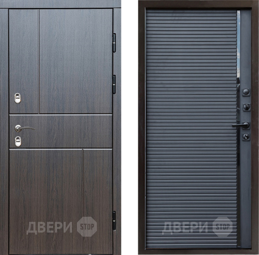 Входная металлическая Дверь Престиж TERMO с терморазрывом Горизонт Венге Porte Черный кварц в Лыткарино